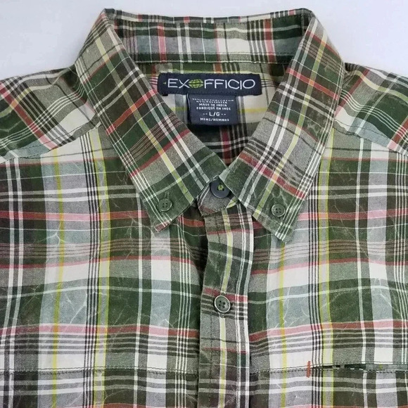 Exofficio Back Neck Logo Tag Button Down Large - Picture 1 of 9